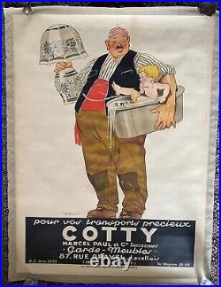 Affiche ancienne originale Cotty