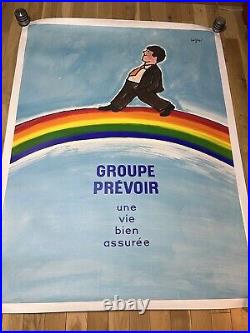 Affiche ancienne originale Groupe Prévoir 1984 SAVIGNAC