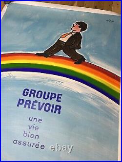 Affiche ancienne originale Groupe Prévoir 1984 SAVIGNAC