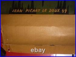 Affiche ancienne originale Jean Picart Le Doux 1949 entoilée