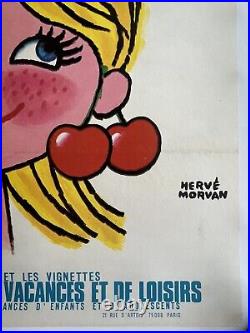 Affiche ancienne originale Jeunesse au plein air 1979 Hervé Morvan