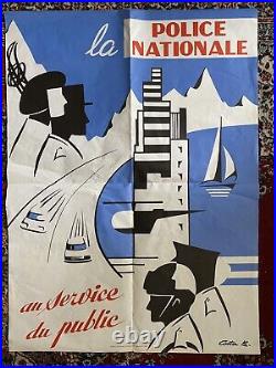 Affiche ancienne originale La Police Nationale