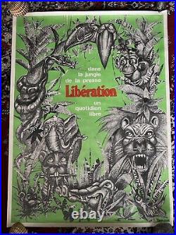 Affiche ancienne originale Libération