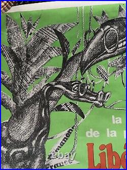 Affiche ancienne originale Libération