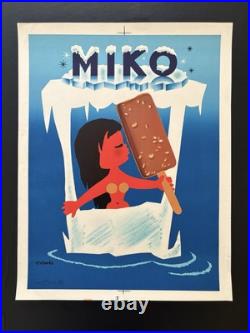 Affiche ancienne originale MIKO SAINT GENIÈS années 60