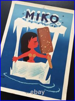 Affiche ancienne originale MIKO SAINT GENIÈS années 60