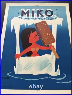 Affiche ancienne originale MIKO SAINT GENIÈS années 60