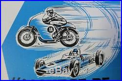 Affiche ancienne originale MONT VENTOUX 46e COURSE de COTE AUTO MOTO années 60