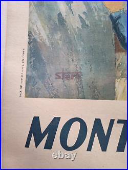 Affiche ancienne originale -Mont saint-michel SNCF 1947 entoilée