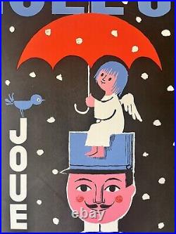 Affiche ancienne originale NOËL 1967 PEYNET