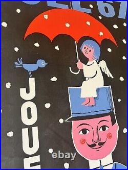 Affiche ancienne originale NOËL 1967 PEYNET