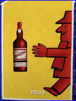Affiche ancienne originale RHUM CHAUVET SAVIGNAC