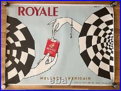 Affiche ancienne originale ROYALE 1966 VILLEMOT