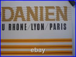 Affiche ancienne originale SNCF Foré le Rhodanien Marseille Lyon Paris TEE 1971
