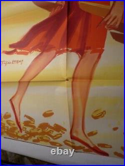 Affiche ancienne originale Saint Genies loterie nationale 1988