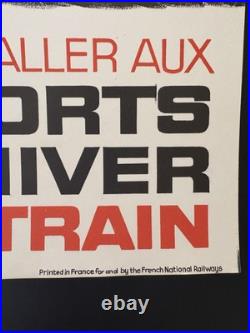 Affiche ancienne originale Sports d'hiver Guy GEORGET 1970