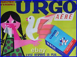 Affiche ancienne originale -entoilée URGO Par AURiAC -1961