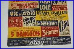 Affiche ancienne originale grand cirque de Bordeaux 1951, ANTIQUE CIRCUS POSTER