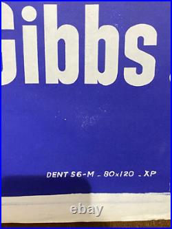 Affiche ancienne originale souriez GIBBS 120 X 80 cm