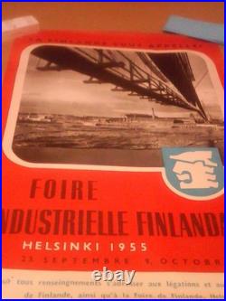 Affiche ancienne publicité Norvège 1955. 70x100cm