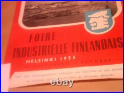 Affiche ancienne publicité Norvège 1955. 70x100cm