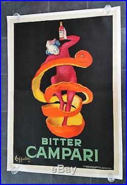 Affiche ancienne vintage poster CAPPIELLO Bitter Campari 2m x 1m40