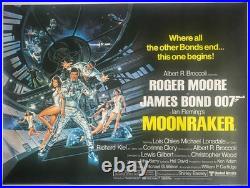 Affiche anglaise quad MOONRAKER Roger Moore JAMES BOND 007 76x102cm 1979