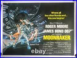 Affiche anglaise quad MOONRAKER Roger Moore JAMES BOND 007 76x102cm 1979