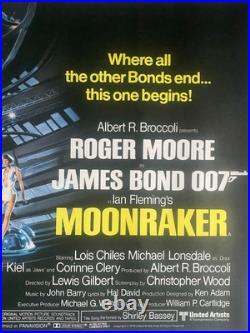 Affiche anglaise quad MOONRAKER Roger Moore JAMES BOND 007 76x102cm 1979