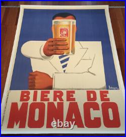 Affiche bière, Monaco, affiche ancienne