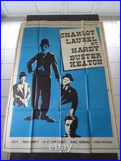 Affiche cinéma CHARLOT LAUREL ET HARDY BUSTER KEATON movie poster