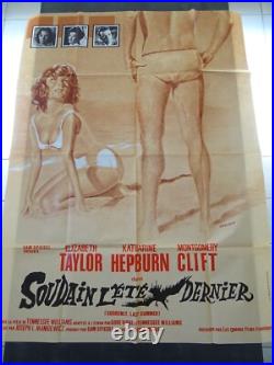 Affiche cinéma SOUDAIN L'ETE DERNIER ELYSABETH TAYLOR -HEPBURN- CLIFT movie 1960
