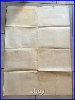 Affiche corrida originale Plaza de Toros Arles 31 mai 1964 J Cros Estrems 81x111