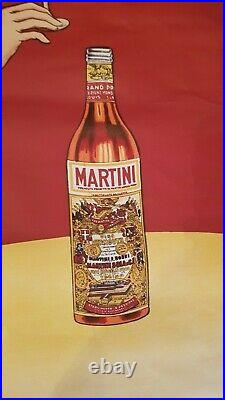 Affiche d'époque Marcello Dudovich Vermouth Bianco Martini Rossi Torino 1960