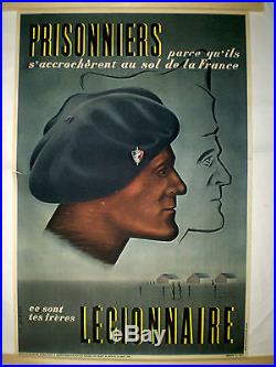 Affiche d'époque 1942 éditée par la légion des anciens combattants. AT DUBOIS