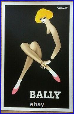 Affiche de Bernard. VILLEMOT BALLY Blonde ORIGINAL VINTAGE POSTER de 1979