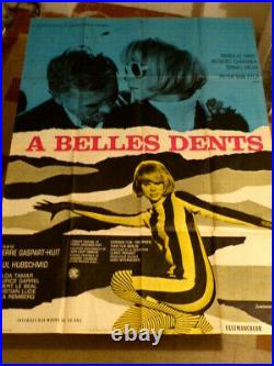 Affiche de cinema ancienne originale A belles Dents avec Mireille d'Arc