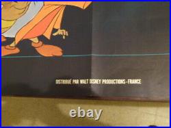 Affiche de cinéma ancienne originale Cendrillon Walt Disney