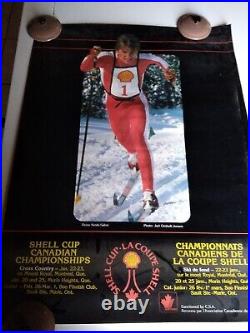 Affiche de ski/coupe du monde SHELL/années 80/format 66x48cm