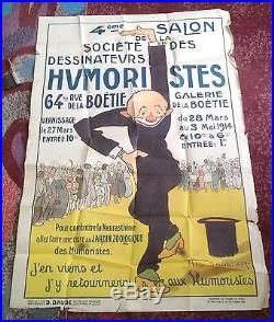 Affiche du 4ème salon de la société des dessinateurs humoristes 1914 T. Saubidet