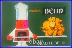 Affiche entoilée CRACKERS BELIN Qualité Cuisinier Biscuits Apéritifs 40x60cm'60