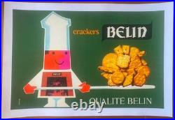 Affiche entoilée CRACKERS BELIN Qualité Cuisinier Biscuits Apéritifs 40x60cm'60