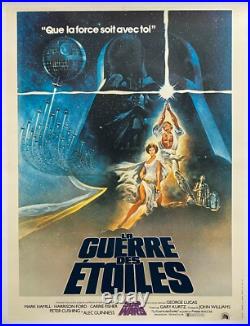 Affiche entoilée LA GUERRE DES ETOILES Star Wars HARRISON FORD George Lucas 1977