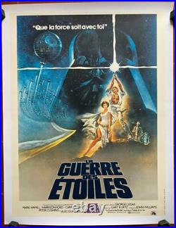 Affiche entoilée LA GUERRE DES ETOILES Star Wars HARRISON FORD George Lucas 1977