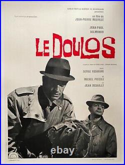Affiche entoilée LE DOULOS Jean-Pierre Melville JEAN-PAUL BELMONDO 60x80cm 1962