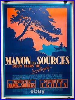 Affiche entoilée MANON DES SOURCES Marcel Pagnol PROVENCE Aubagne 120x160cm 1952