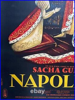 Affiche entoilée NAPOLEON Napoleon Bonaparte SACHA GUITRY 120x160cm 1955