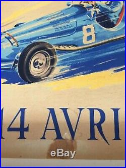 Affiche entoilée de Jean des Gachons Grand prix automobiles de France Pau 1952