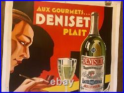 Affiche entoille Aux gourmet DENISET plait PONTARLIER 100 X 140 CM Lithographie