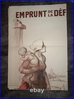 Affiche guerre 14/18 Emprunt de la défense nationale POULBOT 1915